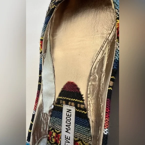 Steve Madden Multi Colored Patterned Ballet Style Flats - Picture 8 of 9